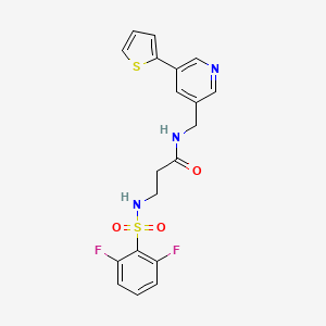 3-(2,6-difluorophenylsulfonamido)-N-((5-(thiophen-2-yl)pyridin-3-yl)methyl)propanamide