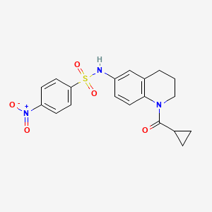 N-[1-(cyclopropanecarbonyl)-3,4-dihydro-2H-quinolin-6-yl]-4-nitrobenzenesulfonamide