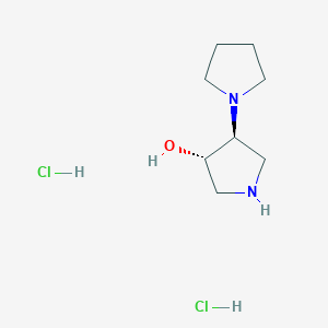 molecular formula C8H18Cl2N2O B2772496 trans-1,3'-Bipyrrolidin-4'-ol dihydrochloride CAS No. 1255718-02-5; 960289-59-2