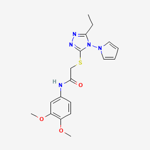 N-(3,4-dimethoxyphenyl)-2-{[5-ethyl-4-(1H-pyrrol-1-yl)-4H-1,2,4-triazol-3-yl]sulfanyl}acetamide