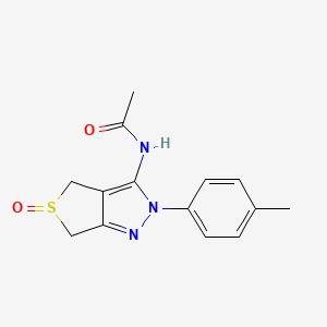 N-[2-(4-methylphenyl)-5-oxo-4,6-dihydrothieno[3,4-c]pyrazol-3-yl]acetamide