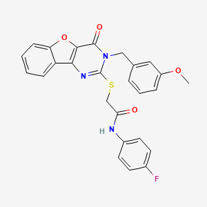 N-(4-fluorophenyl)-2-{[3-(3-methoxybenzyl)-4-oxo-3,4-dihydro[1]benzofuro[3,2-d]pyrimidin-2-yl]sulfanyl}acetamide