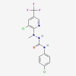 N-(4-chlorophenyl)-2-[3-chloro-5-(trifluoromethyl)-2-pyridinyl]-2-methyl-1-hydrazinecarboxamide