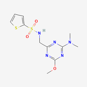N-((4-(dimethylamino)-6-methoxy-1,3,5-triazin-2-yl)methyl)thiophene-2-sulfonamide