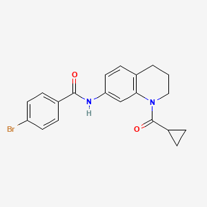 molecular formula C20H19BrN2O2 B2772523 4-bromo-N-[1-(cyclopropanecarbonyl)-3,4-dihydro-2H-quinolin-7-yl]benzamide CAS No. 898423-84-2