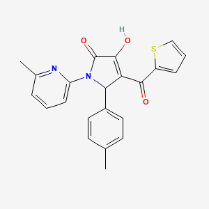 3-hydroxy-1-(6-methylpyridin-2-yl)-4-(thiophene-2-carbonyl)-5-(p-tolyl)-1H-pyrrol-2(5H)-one