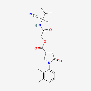 molecular formula C21H27N3O4 B2772533 [2-[(2-Cyano-3-methylbutan-2-yl)amino]-2-oxoethyl] 1-(2,3-dimethylphenyl)-5-oxopyrrolidine-3-carboxylate CAS No. 877935-38-1