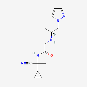 N-(1-cyano-1-cyclopropylethyl)-2-{[1-(1H-pyrazol-1-yl)propan-2-yl]amino}acetamide