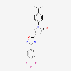 1-(4-Isopropylphenyl)-4-(3-(4-(trifluoromethyl)phenyl)-1,2,4-oxadiazol-5-yl)pyrrolidin-2-one