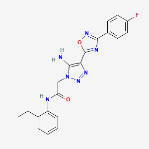 2-{5-amino-4-[3-(4-fluorophenyl)-1,2,4-oxadiazol-5-yl]-1H-1,2,3-triazol-1-yl}-N-(2-ethylphenyl)acetamide