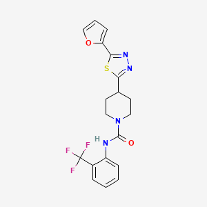 4-(5-(furan-2-yl)-1,3,4-thiadiazol-2-yl)-N-(2-(trifluoromethyl)phenyl)piperidine-1-carboxamide