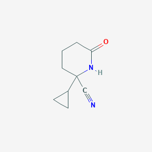 2-Cyclopropyl-6-oxopiperidine-2-carbonitrile