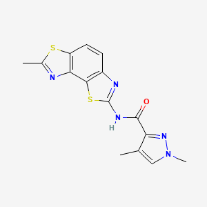 1,4-dimethyl-N-(7-methylbenzo[1,2-d:3,4-d']bis(thiazole)-2-yl)-1H-pyrazole-3-carboxamide