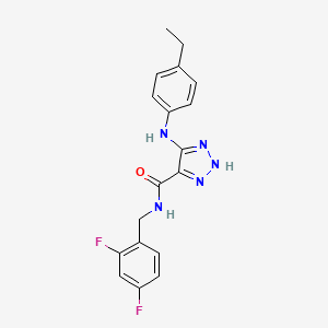 N-(2,4-difluorobenzyl)-5-((4-ethylphenyl)amino)-1H-1,2,3-triazole-4-carboxamide