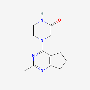 4-(2-methyl-6,7-dihydro-5H-cyclopenta[d]pyrimidin-4-yl)piperazin-2-one