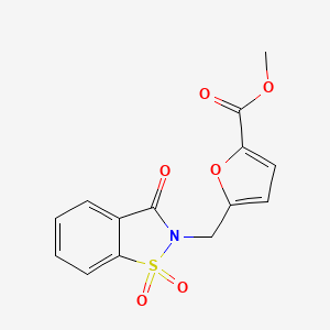 methyl 5-[(1,1-dioxido-3-oxo-1,2-benzothiazol-2(3H)-yl)methyl]furan-2-carboxylate