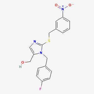 (1-(4-fluorobenzyl)-2-((3-nitrobenzyl)thio)-1H-imidazol-5-yl)methanol