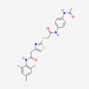 N-(4-acetamidophenyl)-2-((4-(2-(mesitylamino)-2-oxoethyl)thiazol-2-yl)thio)acetamide