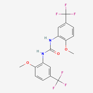 molecular formula C17H14F6N2O3 B2772594 1,3-Bis(2-methoxy-5-(trifluoromethyl)phenyl)urea CAS No. 6064-14-8