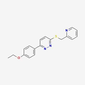 3-(4-Ethoxyphenyl)-6-(pyridin-2-ylmethylsulfanyl)pyridazine