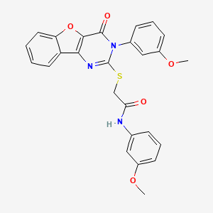 N-(3-methoxyphenyl)-2-[[3-(3-methoxyphenyl)-4-oxo-[1]benzofuro[3,2-d]pyrimidin-2-yl]sulfanyl]acetamide