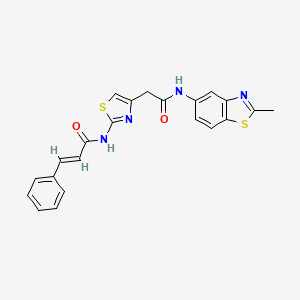 N-(4-(2-((2-methylbenzo[d]thiazol-5-yl)amino)-2-oxoethyl)thiazol-2-yl)cinnamamide