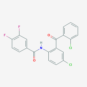 N-[4-chloro-2-(2-chlorobenzoyl)phenyl]-3,4-difluorobenzamide