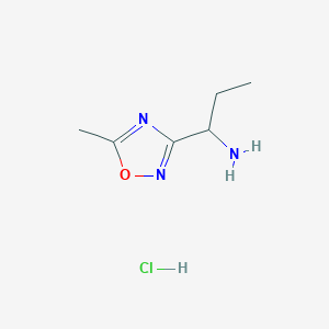 1-(5-Methyl-1,2,4-oxadiazol-3-yl)propan-1-amine hydrochloride