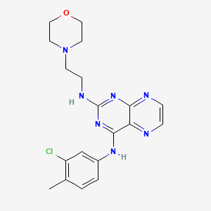 (3-Chloro-4-methylphenyl){2-[(2-morpholin-4-ylethyl)amino]pteridin-4-yl}amine