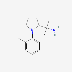 molecular formula C14H22N2 B2772609 2-[1-(2-甲基苯基)吡咯烷-2-基]丙胺 CAS No. 2503208-57-7