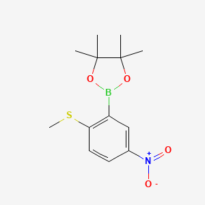 2-Methylthio-5-nitrophenylboronic acid pinacol ester