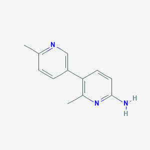 molecular formula C12H13N3 B2772618 6-甲基-5-(6-甲基吡啶-3-基)吡啶-2-胺 CAS No. 1522830-69-8
