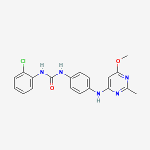 molecular formula C19H18ClN5O2 B2772625 1-(2-Chlorophenyl)-3-(4-((6-methoxy-2-methylpyrimidin-4-yl)amino)phenyl)urea CAS No. 1021090-96-9