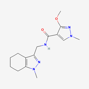 molecular formula C15H21N5O2 B2772626 3-methoxy-1-methyl-N-((1-methyl-4,5,6,7-tetrahydro-1H-indazol-3-yl)methyl)-1H-pyrazole-4-carboxamide CAS No. 1448137-28-7