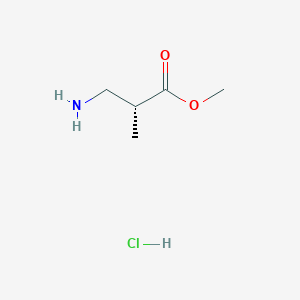 Propanoic acid, 3-amino-2-methyl-, methyl ester, hydrochloride, (2R)-