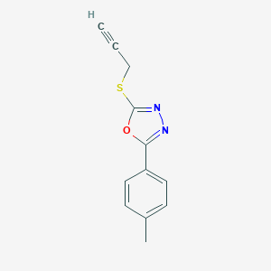 molecular formula C12H10N2OS B277263 2-Prop-2-ynylsulfanyl-5-p-tolyl-[1,3,4]oxadiazole 