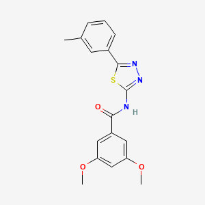 3,5-dimethoxy-N-(5-(m-tolyl)-1,3,4-thiadiazol-2-yl)benzamide