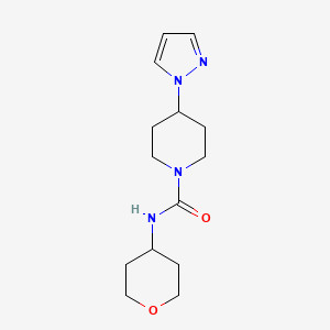 N-(Oxan-4-yl)-4-pyrazol-1-ylpiperidine-1-carboxamide