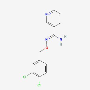 molecular formula C13H11Cl2N3O B2772650 N'-[(3,4-dichlorobenzyl)oxy]-3-pyridinecarboximidamide CAS No. 338753-72-3