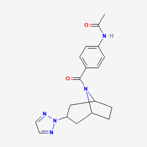 N-(4-((1R,5S)-3-(2H-1,2,3-triazol-2-yl)-8-azabicyclo[3.2.1]octane-8-carbonyl)phenyl)acetamide