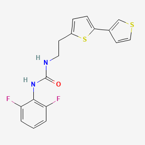 molecular formula C17H14F2N2OS2 B2772662 1-(2-([2,3'-Bithiophen]-5-yl)ethyl)-3-(2,6-difluorophenyl)urea CAS No. 2034566-02-2