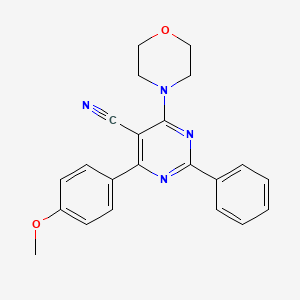 4-(4-Methoxyphenyl)-6-morpholino-2-phenyl-5-pyrimidinecarbonitrile