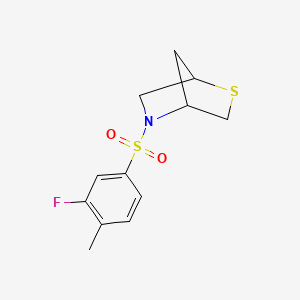 5-((3-Fluoro-4-methylphenyl)sulfonyl)-2-thia-5-azabicyclo[2.2.1]heptane
