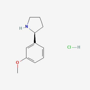 molecular formula C11H16ClNO B2772667 (s)-2-(3-甲氧基苯基)吡咯烷盐酸盐 CAS No. 1381929-36-7