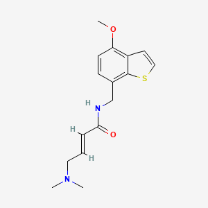 (E)-4-(Dimethylamino)-N-[(4-methoxy-1-benzothiophen-7-yl)methyl]but-2-enamide