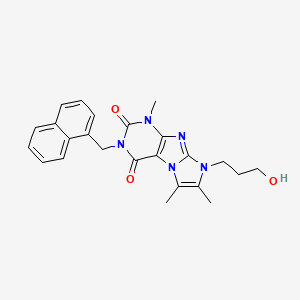 8-(3-hydroxypropyl)-1,6,7-trimethyl-3-(naphthalen-1-ylmethyl)-1H-imidazo[2,1-f]purine-2,4(3H,8H)-dione