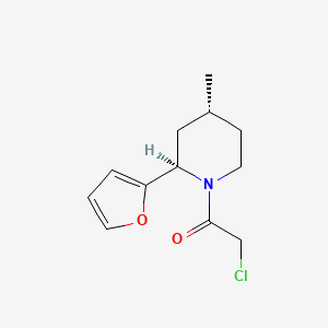 2-Chloro-1-[(2R,4R)-2-(furan-2-yl)-4-methylpiperidin-1-yl]ethanone