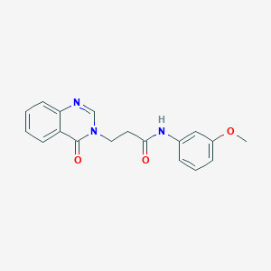 molecular formula C18H17N3O3 B277269 N-(3-methoxyphenyl)-3-(4-oxoquinazolin-3(4H)-yl)propanamide 