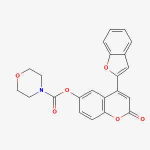 molecular formula C22H17NO6 B2772700 4-(1-benzofuran-2-yl)-2-oxo-2H-chromen-6-yl morpholine-4-carboxylate CAS No. 898447-41-1