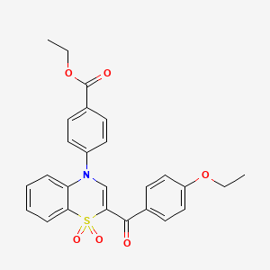 ethyl 4-[2-(4-ethoxybenzoyl)-1,1-dioxido-4H-1,4-benzothiazin-4-yl]benzoate